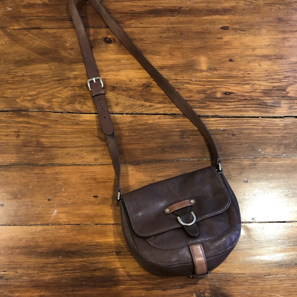 Cole Hann Brown leather crossbody vintage style